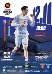 Plakat informujący o meczu Zepter KPR Legionowo - MMTS Kwidzyn