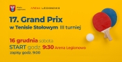 Plakat informujący o turnieju tenisa stołowego