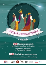 Plakat promujący Legionowski Orszak Trzech Króli 2024