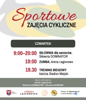 Grafika informująca o zajęciach w ramach Sportowe zajęcia cykliczne