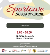 Grafika informująca o zajęciach w ramach Sportowe zajęcia cykliczne