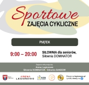 Grafika informująca o zajęciach w ramach Sportowe zajęcia cykliczne
