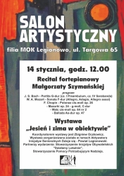 Plakat informujący o salonie artystycznym