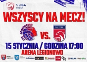 Plakat informujący o meczu LTS Legionovia -  SMS PZPS Szczyrk