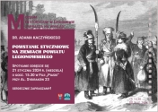Plakat informujący o wykładzie w muzeum na Piaskach.