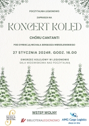Plakat informujący o koncercie kolęd