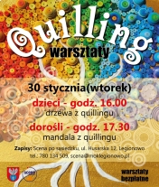 Plakat informujący o bezpłatnych warsztatach