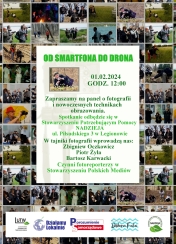 Plakat promujący panel dyskusyjny o fotografii