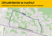 Mapa z utrudnieniami