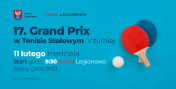 Grafika promująca Turniej Tenisa Stołowego w Legionowie