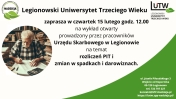 Plakat informujący o wykładzie