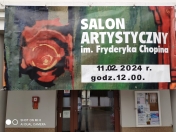 Plakat informujący o salonie artystycznym Plakat informujący o salonie artystycznym