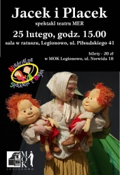 Plakat informujący o przedstawieniu dla dzieci