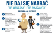 Grafika promująca akcję nie daj się nabrać na policjanta