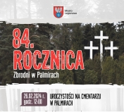 Plakat informujący o 84. rocznicy Zbrodni w Palamirach