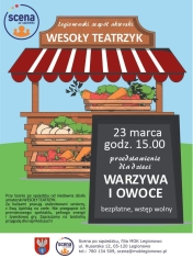 Plakat informujący o przedstawieniu dla dzieci