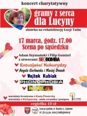 Plakat informujący o koncercie charytatywnym