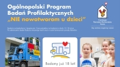 Grafika z napisem - Ogólnopolski Program Badań Profilaktycznych 'NIE nowotworom u dzieci'