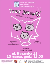Plakat informujący o przedstawieniu dla dzieci