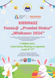 Plakat informujący o kiermaszu wielkanocnym
