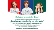 Napis informujący o akcji Rozdajemy uśmiechy na zdrowie