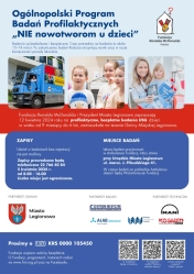Plakat informujący o badaniach USG