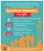 Plakat informujący o spacerze
