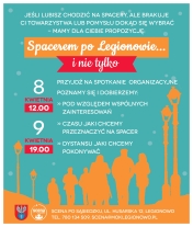 Plakat informujący o spacerze