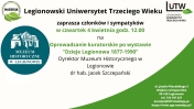 Plakat informujący o oprowadzeniu kuratorskim po muzueum
