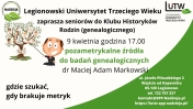 plakt informujący o wykładzie