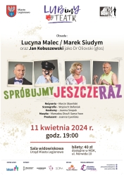 Plakat informujący o spektaklu