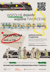 Plakat informujący o wsolnej pracy twórczej