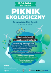 Plakat informujący o pikniku ekologicznym