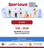 Grafika informująca o zajęciach w ramach Sportowe zajęcia cykliczne