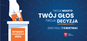 Napis: Twój głos Twoje mast Twój wybór