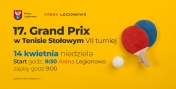 Plakat informujący o turnieju tenisa stołowego