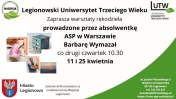 Plakat informujący o warszatach rękodzieła