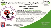 Plakat informujący o spotkaniach amazonek.