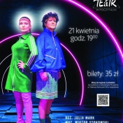 Plakat informujacy o przedstawieniu