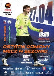 Plakat informujący o meczu piłki ręcznej