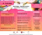 Plakat informujący o festiwalu twórczości