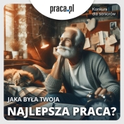 Zamyślony starszy mężczyzna, obok niego śpi kot.