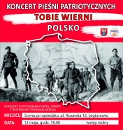 Plakat informujący o koncercie patriotycznym.