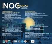 Plakat informujący o Legionowskiej Nocy Muzeów