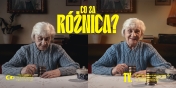 Dwa zdjęcia tej samej starszej kobiety; napis: Co za różnica?