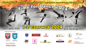 Grafika reklamująca turniej tańca - Time for Dance 2024