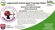 Plakat informujący o spotkaniach amazonek.