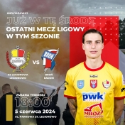 Palakt informujący o meczu piłki nożnej KS Legionovia Legionowo - RKP Bróń 1926 Radom