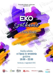 plakat informujący o ekospotkaniach w Parku Zdrowia