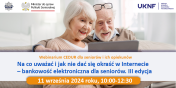 plakat informujący o webinarium dla seniorów